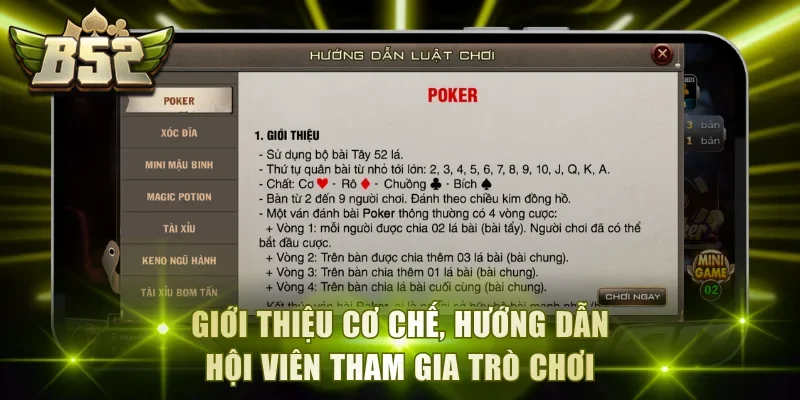 Giới thiệu cơ chế, hướng dẫn hội viên tham gia trò chơi