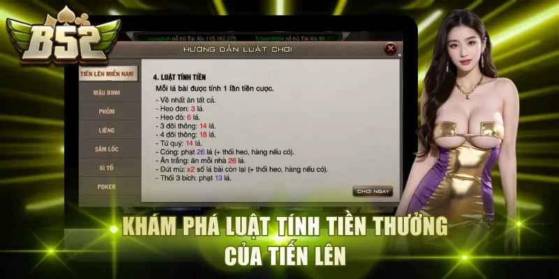 Khám phá luật tính tiền thưởng của Tiến Lên