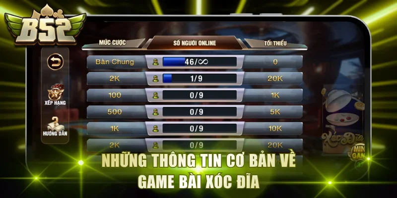 Những thông tin cơ bản về game bài xóc đĩa